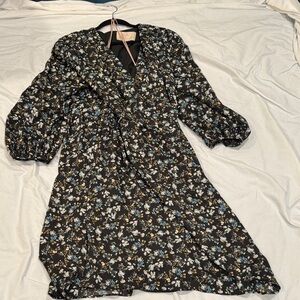 Gal Meets Glam Black Floral Long Sleeve Dress
